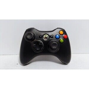 MICROSOFT XBOX 360 OEM WIRELESS CONTOLLER BLACK TESTED WORKING